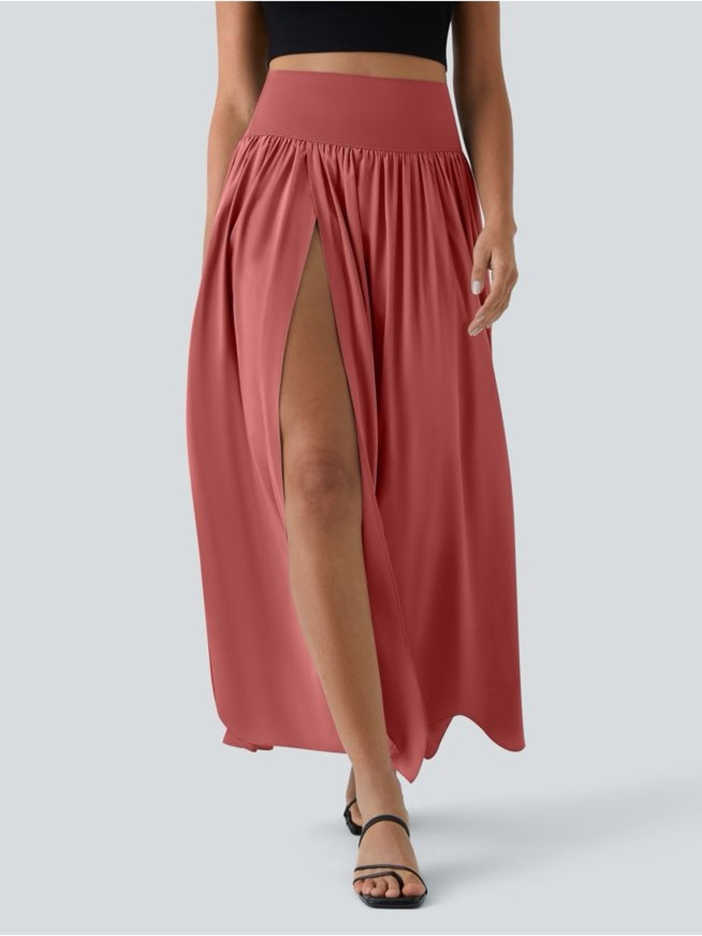 Breezeful™ High Waisted Split 2-in-1 Flowy Quick Dry Maxi